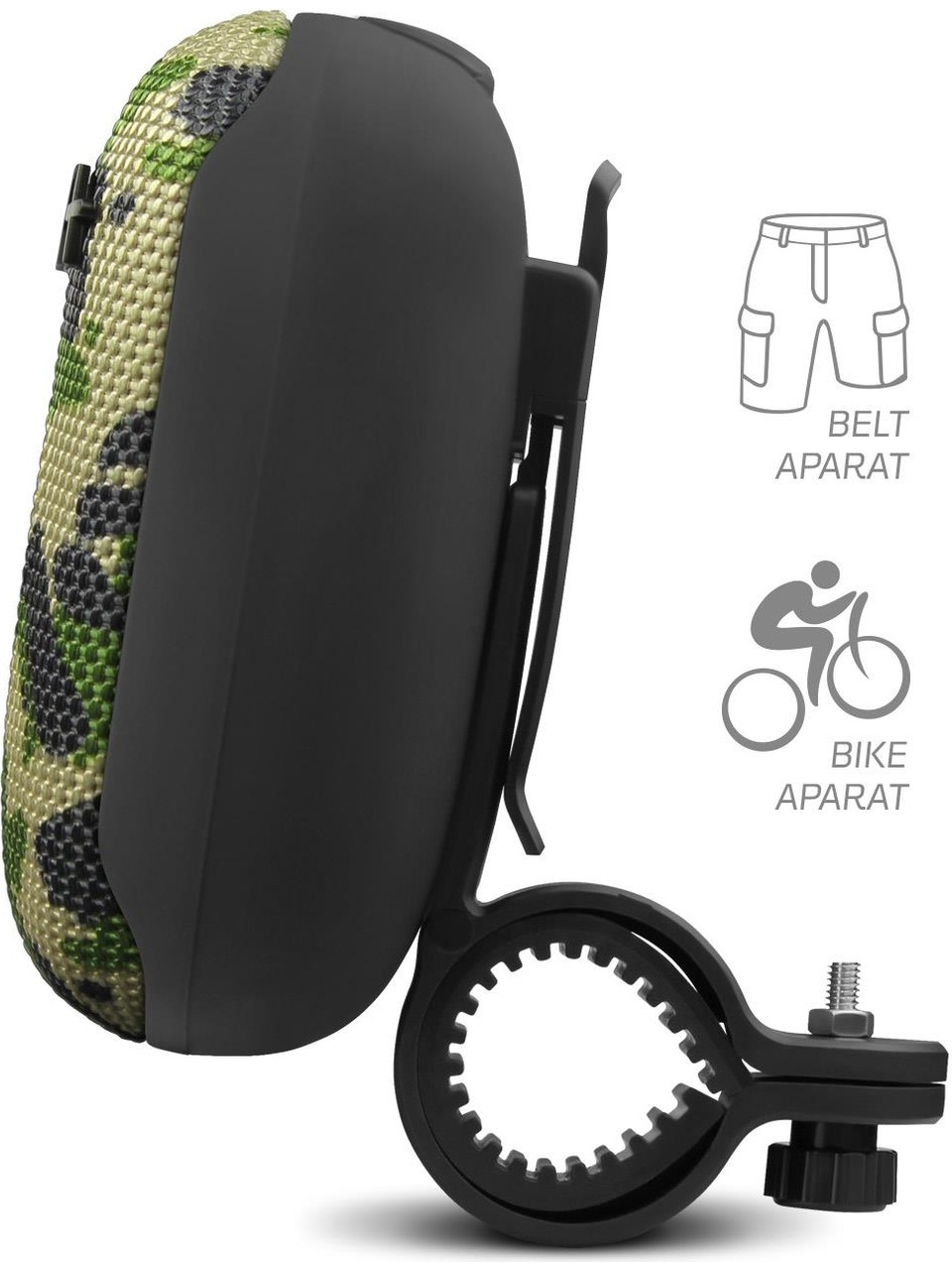 Powerway Bisiklet, Motorsiklet Uyumlu Gidon Kemer Aparatlı Hafıza Kartı USB Girişli Bluetooth Hoparlör BAG